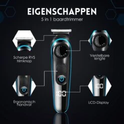 Beeperfect® 5 In 1 Baardtrimmer Voor Mannen - Incl. 5 Opzetstukken - Trimmer - Bodygroomer - Neus En Oortrimmer - 0.5-10MM - Gratis Baardkam -Lichaamsverzorging Winkel 1200x1200 1528