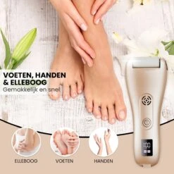 BAESS Elektrische Eeltverwijderaar - 3 Slijprollen - Afzuiging - Oplaadbaar - Goud -Lichaamsverzorging Winkel 1200x1200 156