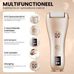 BAESS Elektrische Eeltverwijderaar - 3 Slijprollen - Afzuiging - Oplaadbaar - Goud -Lichaamsverzorging Winkel 1200x1200 158