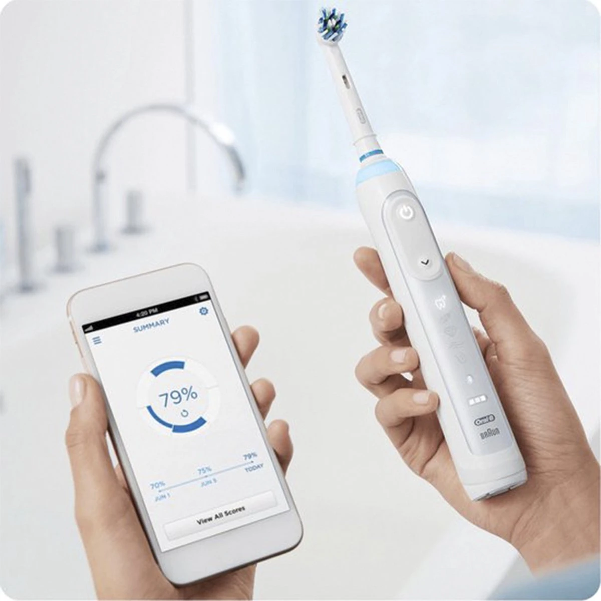 Oral B Oral-B Genius 10200W - Elektrische Tandenborstel - Wit 4 Oral B Oral-B Genius 10200W - Elektrische Tandenborstel - Wit - Afbeelding 2