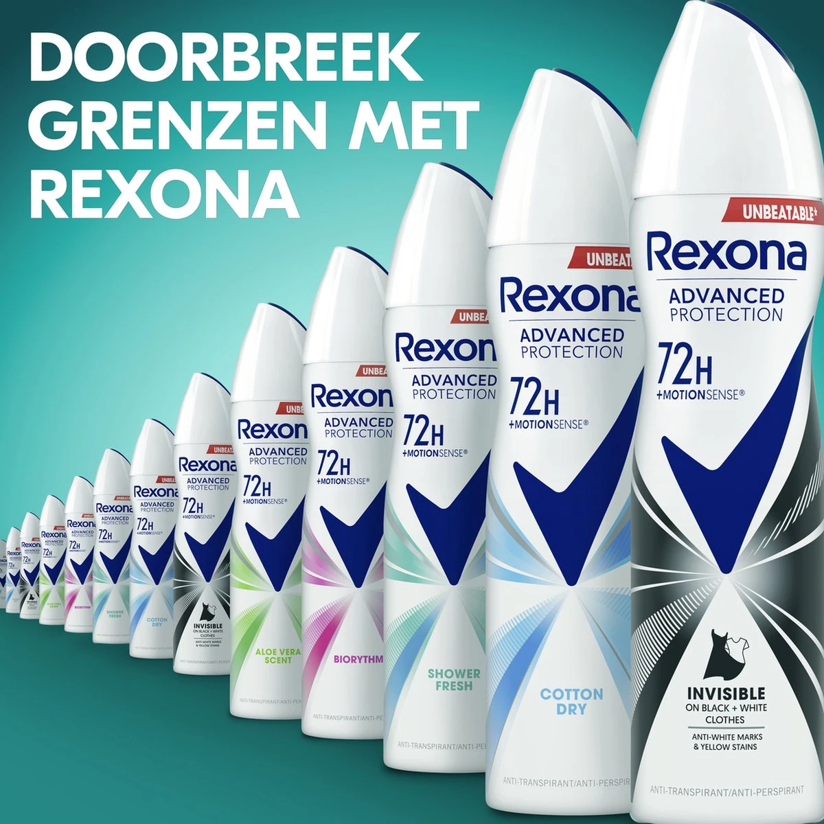 Rexona Women Invisible Diamond Deodorant - 6 X 150 Ml - Voordeelverpakking 7 Rexona Women Invisible Diamond Deodorant - 6 X 150 Ml - Voordeelverpakking - Afbeelding 5
