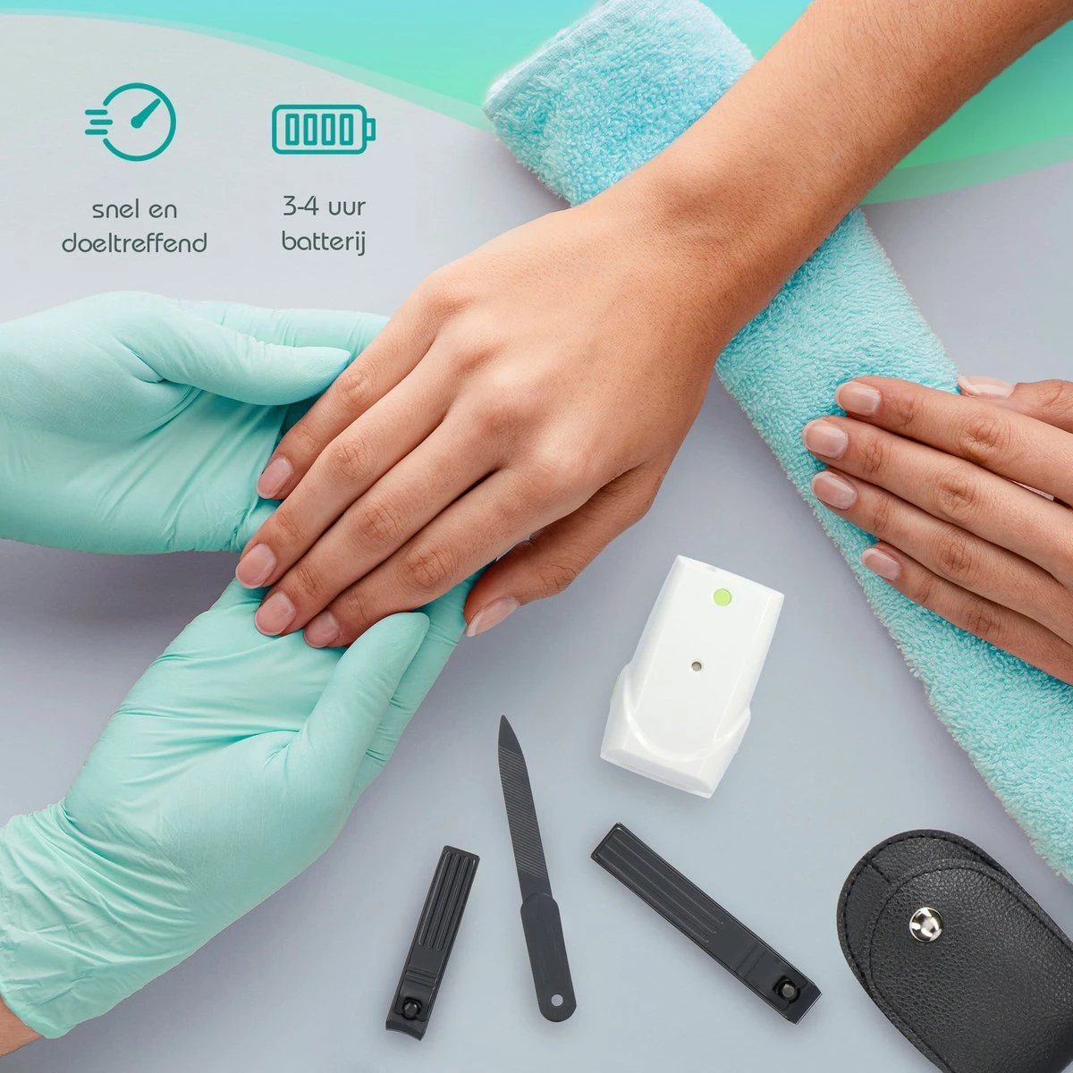 Anti Schimmelnagel Zelf-laserapparaat Incl. Pedicure Set 9 Anti Schimmelnagel Zelf-laserapparaat Incl. Pedicure Set - Afbeelding 7