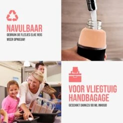 Reisflesjes Set 9-delig - Reisset - Reisflesjes Handbagage - Reis Toilettas - Reisflacons - Vliegtuig - Navulbare Reisflesjes - Roze -Lichaamsverzorging Winkel 1200x1200 633