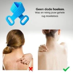 Merkloos Rug Scrubber - Doucheborstel - Lange Lichaamsborstel - Dubbelzijdig Design - 70CM - Rugborstel - Krabber - Douche - Bad - Badborstel - Rug Krabber Siliconen - Massage Borstel - Bath Towel - Back Scrubber - -Lichaamsverzorging Winkel 1200x1200 655