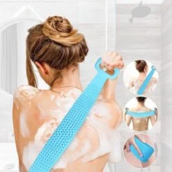 Merkloos Rug Scrubber - Doucheborstel - Lange Lichaamsborstel - Dubbelzijdig Design - 70CM - Rugborstel - Krabber - Douche - Bad - Badborstel - Rug Krabber Siliconen - Massage Borstel - Bath Towel - Back Scrubber - -Lichaamsverzorging Winkel 1200x1200 657