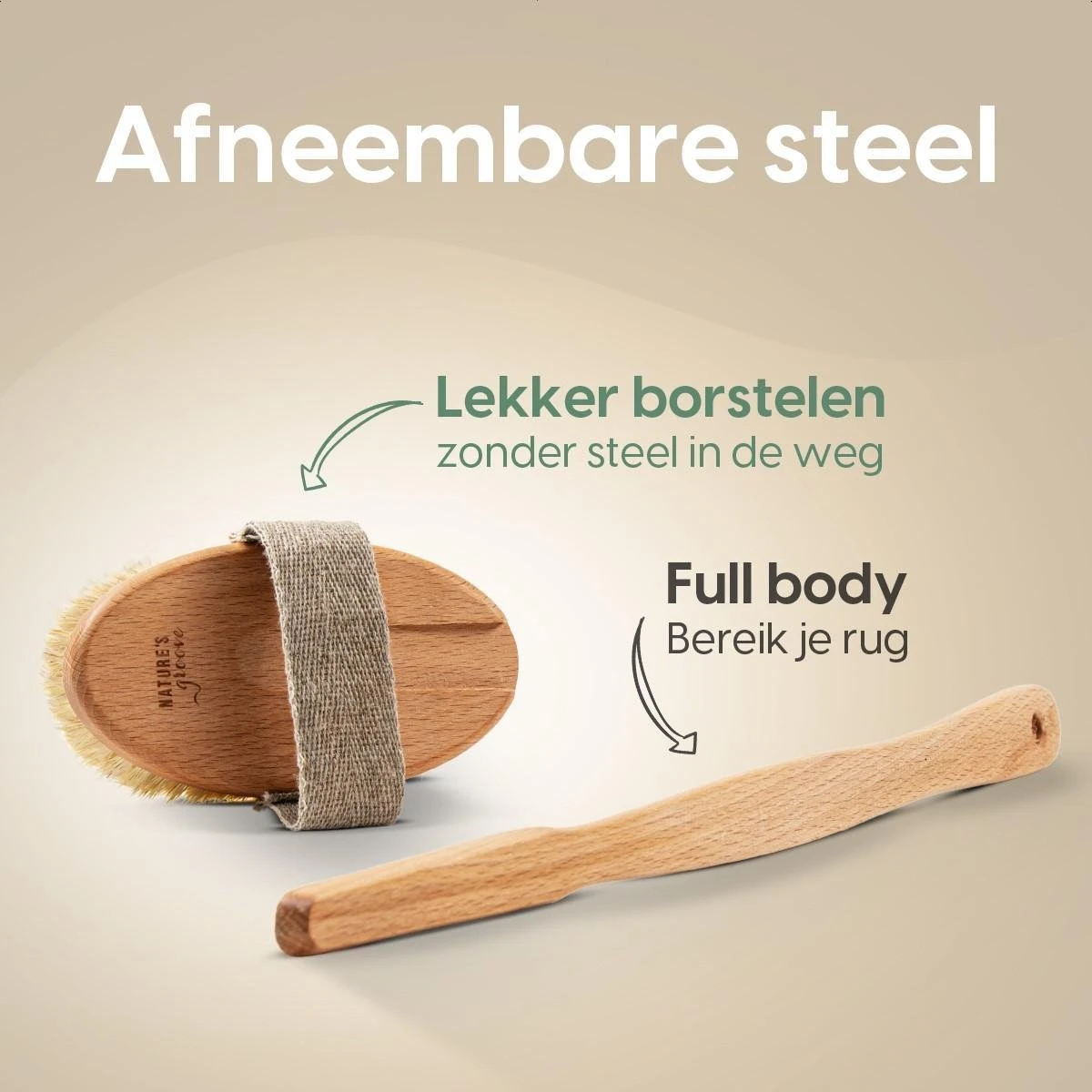 100% Vegan Lichaamsborstel Met Lange Afneembare Steel - Rugborstel/Badborstel/Doucheborstel - Dry Brushing Huidborstel - Droogborstel - Douche 8 100% Vegan Lichaamsborstel Met Lange Afneembare Steel - Rugborstel/Badborstel/Doucheborstel - Dry Brushing Huidborstel - Droogborstel - Douche - Afbeelding 6