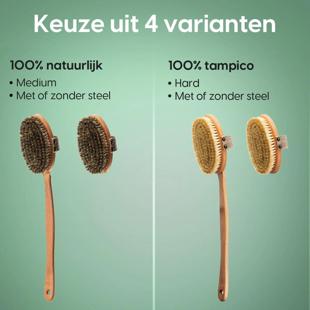100% Vegan Lichaamsborstel Met Lange Afneembare Steel - Rugborstel/Badborstel/Doucheborstel - Dry Brushing Huidborstel - Droogborstel - Douche 13 100% Vegan Lichaamsborstel Met Lange Afneembare Steel - Rugborstel/Badborstel/Doucheborstel - Dry Brushing Huidborstel - Droogborstel - Douche - Afbeelding 11