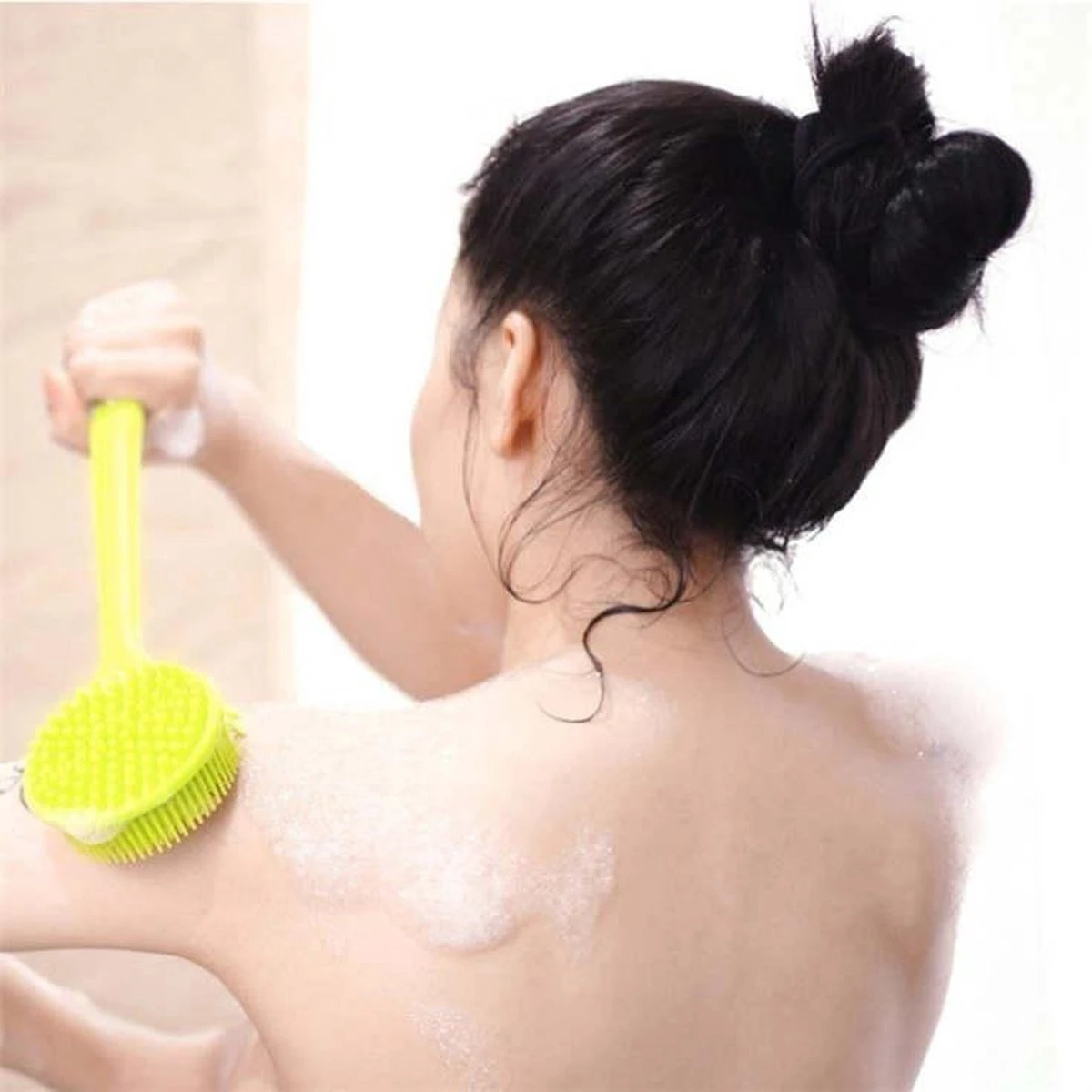 Blubs® – Badborstel – Dry Brush – Rug Scrubber – Lichaamsborstel – Rugborstel Douche Met Steel – Huidborstel – Rugborstel Kunststof – Badborstel Met Steel – Doucheborstel Met Steel – Siliconen Borstel – Droogborstel – Massage – Groen 8 Blubs® – Badborstel – Dry Brush – Rug Scrubber – Lichaamsborstel – Rugborstel Douche Met Steel – Huidborstel – Rugborstel Kunststof – Badborstel Met Steel – Doucheborstel Met Steel – Siliconen Borstel – Droogborstel – Massage – Groen - Afbeelding 6