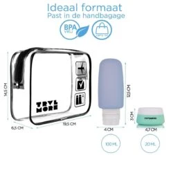 TRVLMORE Reisflesjes Met Etui - Navulbaar - Transparant - 6 Stuks -Lichaamsverzorging Winkel 1200x1200 704