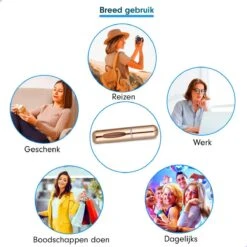 Merkloos Mini Parfum Flesje - Goud - Lipstick Formaat - Navulbare Parfum Verstuiver -Lichaamsverzorging Winkel 1200x1200 709