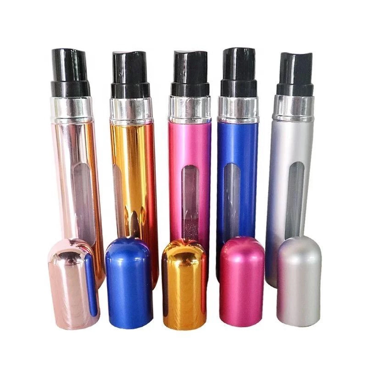 Mini Parfum Flesje 5 Stuks- Navulbaar| Travel Formaat Navulbare Parfum Verstuiver-Lipstick Formaat/ LOUZIR 4 Mini Parfum Flesje 5 Stuks- Navulbaar| Travel Formaat Navulbare Parfum Verstuiver-Lipstick Formaat/ LOUZIR - Afbeelding 2