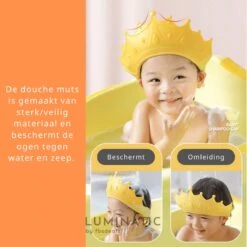 Baby Douchemuts - Baby Douche Kapje - Douchekapje Kind - Baby Douche Hoed - Badmuts Kinderen - Baby Douche Cap - Badmuts Kind - Shower Cap - Douche Muts | Luminatic® | Geel -Lichaamsverzorging Winkel 1200x1200 731