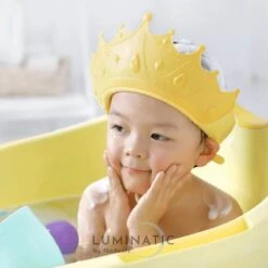 Baby Douchemuts - Baby Douche Kapje - Douchekapje Kind - Baby Douche Hoed - Badmuts Kinderen - Baby Douche Cap - Badmuts Kind - Shower Cap - Douche Muts | Luminatic® | Geel -Lichaamsverzorging Winkel 1200x1200 732