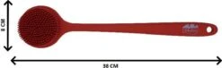 Blubs® – Badborstel – Dry Brush – Rug Scrubber – Lichaamsborstel – Rugborstel Douche Met Steel – Huidborstel – Rugborstel Kunststof – Badborstel Met Steel – Doucheborstel Met Steel – Siliconen Borstel – Droogborstel – Massage – Rood -Lichaamsverzorging Winkel 1200x371