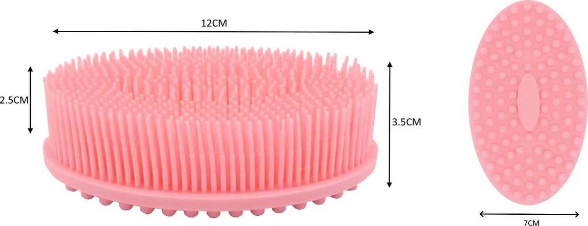 Blubs® – Handborstel – Babyborstel – Badborstel – Doucheborstel – Massage – Siliconen – Wasborstel – Dry Brush – Lichaamsborstel – Scrubborstel – Huidborstel – Roze 5 Blubs® – Handborstel – Babyborstel – Badborstel – Doucheborstel – Massage – Siliconen – Wasborstel – Dry Brush – Lichaamsborstel – Scrubborstel – Huidborstel – Roze - Afbeelding 3