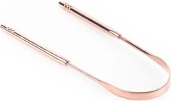 Merkloos Tongschraper - Tongreiniger – Mondhygiëne - Mondverzorging – Tanden Poetsen - Rose Goud