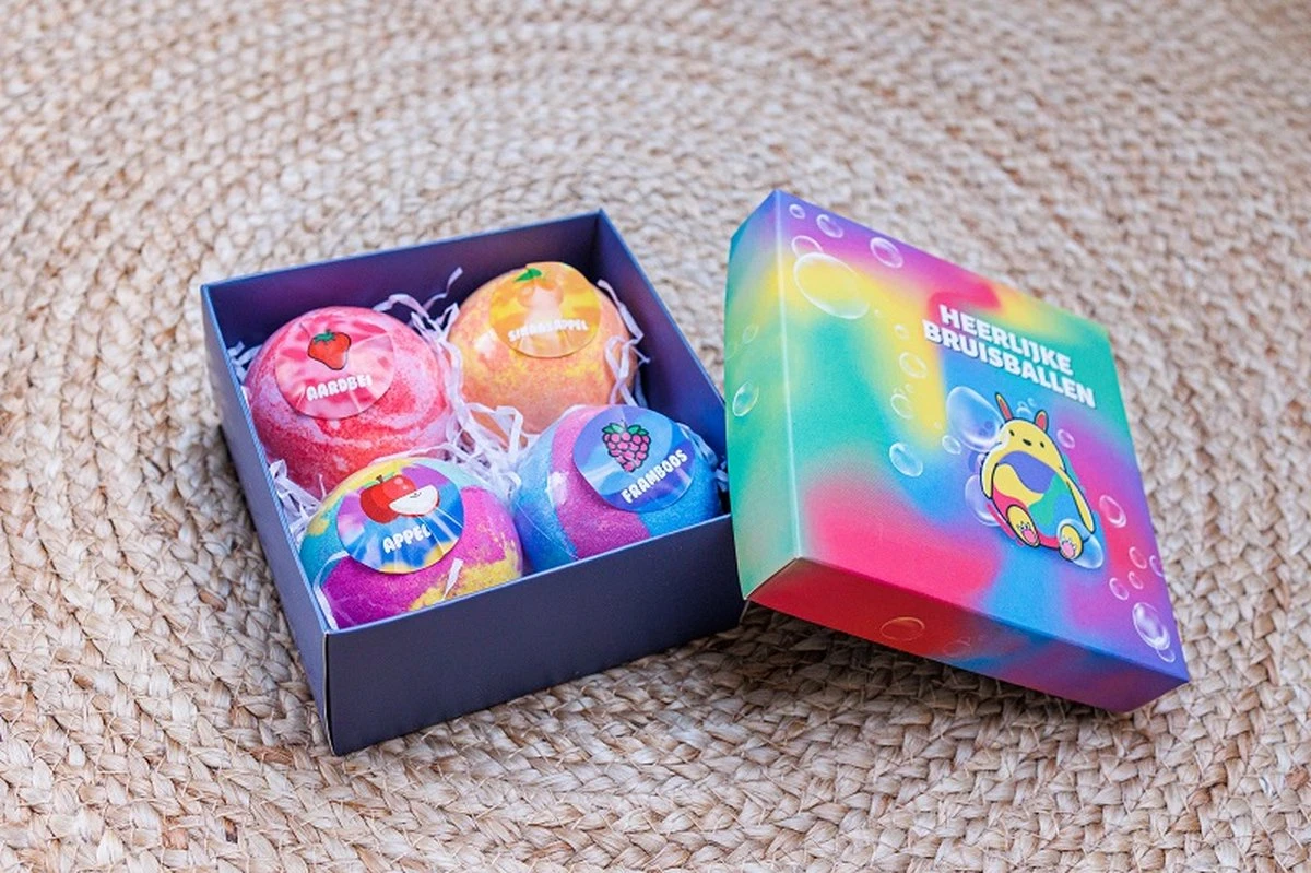 De Kunst Van Zeep - 4 Bruisballen Met Speelgoed In De Bruisbal - Vegan & Biologisch