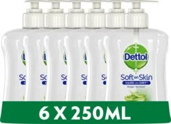 Dettol - Handzeep - Antibacterieel - Verzachtend - Aloë Vera - 6 X 250 Ml -Lichaamsverzorging Winkel 1200x870