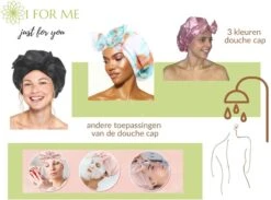1FORME Douchemuts Dames Zero Waste – Droog Haar Thuis / Vakantie – Douchekap Satijn / PE Zwart -Lichaamsverzorging Winkel 1200x891