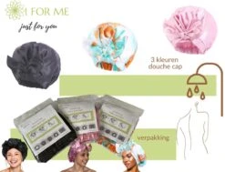 1FORME Douchemuts Dames Zero Waste – Droog Haar Thuis / Vakantie – Douchekap Satijn / PE Zwart -Lichaamsverzorging Winkel 1200x920 2