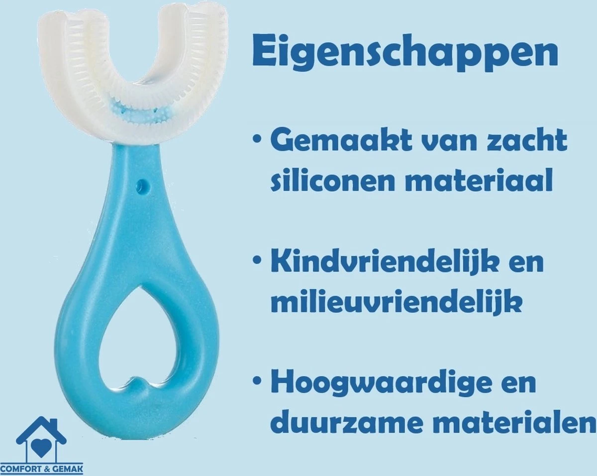 Tandenborstel Voor Baby En Kind - Eenvoudig, Hygiënisch En De Oplossing Voor Tandenpoetsen Bij Kinderen - BPA Vrij – BLAUW 5 Tandenborstel Voor Baby En Kind - Eenvoudig, Hygiënisch En De Oplossing Voor Tandenpoetsen Bij Kinderen - BPA Vrij – BLAUW - Afbeelding 3