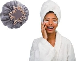 Merkloos Grijze Douchemuts Dames / Volwassenen / Meiden - Luxe Douchemuts - Shower Cap (Vagabond Model) -Lichaamsverzorging Winkel 1200x964 1