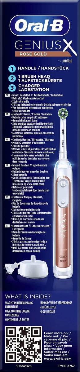 Oral B Oral-B Genius X Elektrische Tandenborstel Rosegold 10 Oral B Oral-B Genius X Elektrische Tandenborstel Rosegold - Afbeelding 8