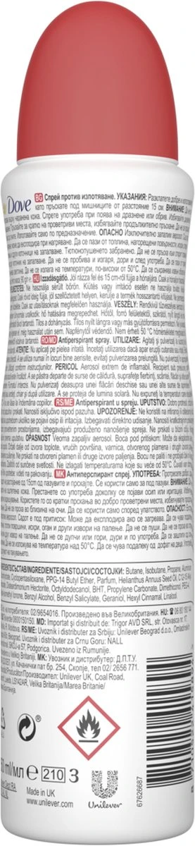 Dove Go Fresh Apple & White Tea Anti-Transpirant Deodorant Spray - 6 X 150 Ml - Voordeelverpakking 8 Dove Go Fresh Apple & White Tea Anti-Transpirant Deodorant Spray - 6 X 150 Ml - Voordeelverpakking - Afbeelding 6