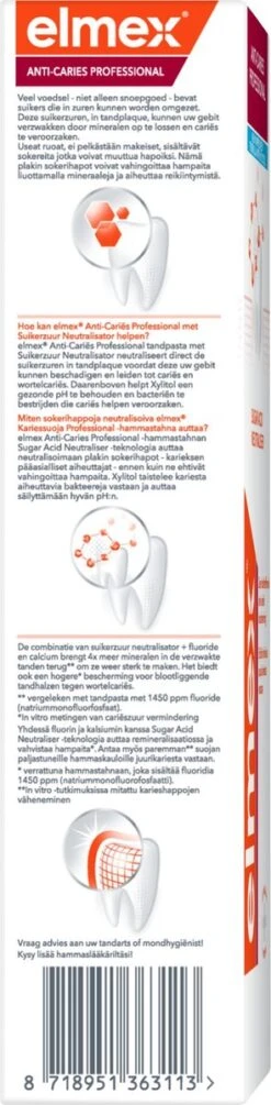 Elmex Anti Cariës Professional Tandpasta 4 X 75ml - Voordeelverpakking -Lichaamsverzorging Winkel 295x1200 3