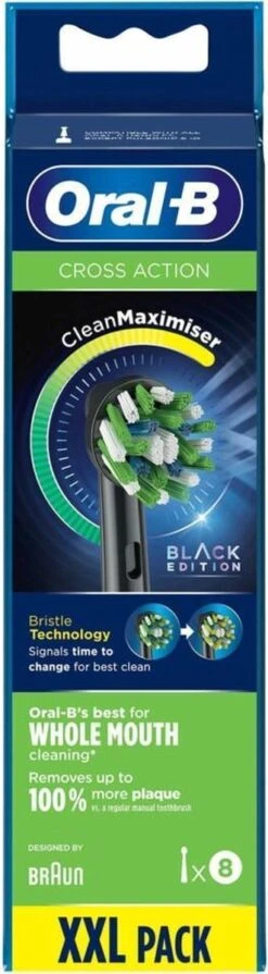 Oral B Oral-B CrossAction - Met CleanMaximiser-technologie - Opzetborstels - Zwart - 8 Stuks -Lichaamsverzorging Winkel 331x1200 3