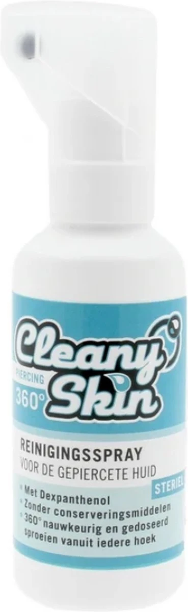 Cleany Skin - Piercing Spray - Zoutoplossing Reiniginsspray Voor Piercings 3 Cleany Skin - Piercing Spray - Zoutoplossing Reiniginsspray Voor Piercings