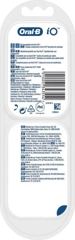 Oral B Oral-B IO Gentle Care Opzetborstels Wit 4 Stuks -Lichaamsverzorging Winkel 378x1200