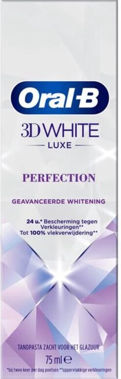 Oral B Oral-B 3D White Luxe Perfection - Voordeelverpakking 4 X 75 Ml -Tandpasta Verpakt In Gerecycleerd Karton -Lichaamsverzorging Winkel 385x1200 1