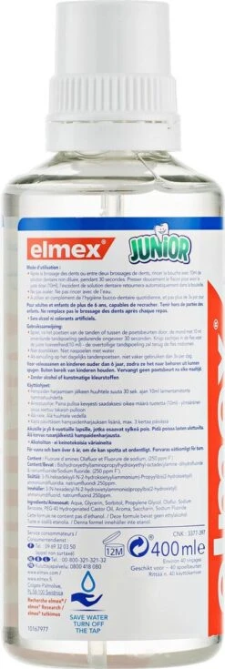 Elmex Junior (6-12 Jaar) Mondwater - 2 X 400ml - Voordeelverpakking -Lichaamsverzorging Winkel 403x1200 3