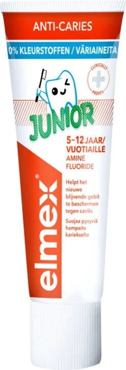 Elmex Junior 5-12 Jaar Kindertandpasta 6 X 75ml - Voordeelverpakking -Lichaamsverzorging Winkel 408x1200 6