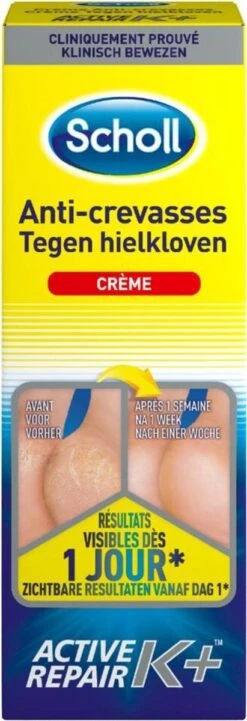 Scholl Klovenzalf - K+ Creme - Voor Hielkloven En Ruwe, Droge Huid -Lichaamsverzorging Winkel 411x1200