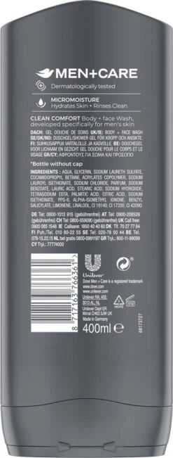 Dove Men+Care Clean Comfort Douchegel - 6 X 400 Ml - Voordeelverpakking 16 Dove Men+Care Clean Comfort Douchegel - 6 X 400 Ml - Voordeelverpakking -Lichaamsverzorging Winkel 455x1200 5