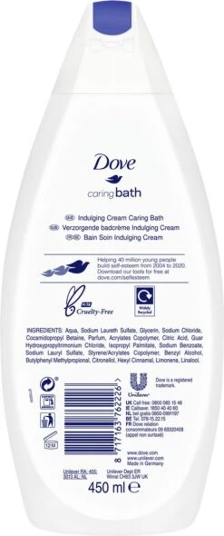 Dove Caring Bath Indulging Cream Badcrème - 6 X 450 Ml - Voordeelverpakking -Lichaamsverzorging Winkel 502x1200 2