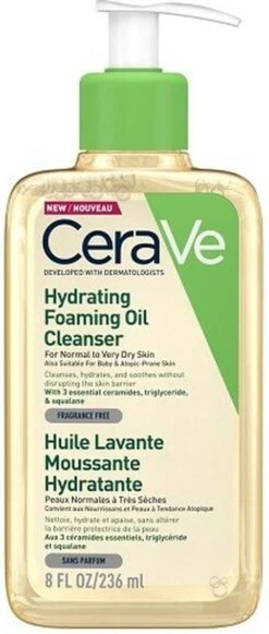 CeraVe - Hydrating Foaming Oil Cleanser - Voor Normale Tot Droge Huid - 473ml -Lichaamsverzorging Winkel 510x1200