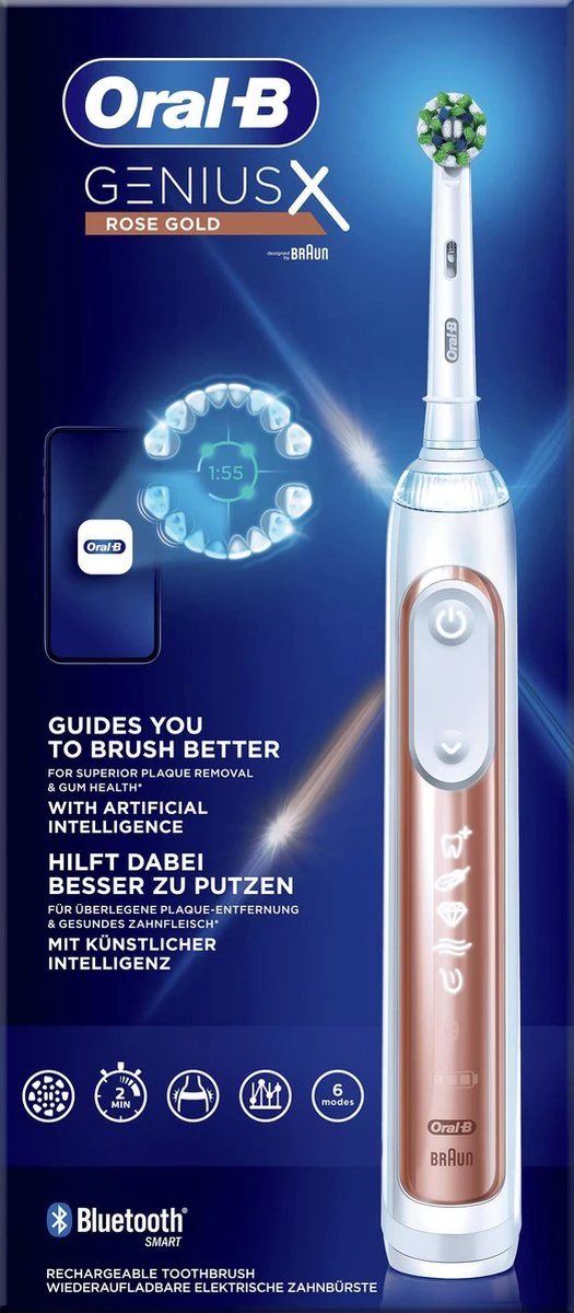 Oral B Oral-B Genius X Elektrische Tandenborstel Rosegold 11 Oral B Oral-B Genius X Elektrische Tandenborstel Rosegold - Afbeelding 9