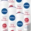 NIVEA Dry Comfort Deodorant Spray - 6 X 150 Ml - Anti-Transpirant - Voordeelverpakking