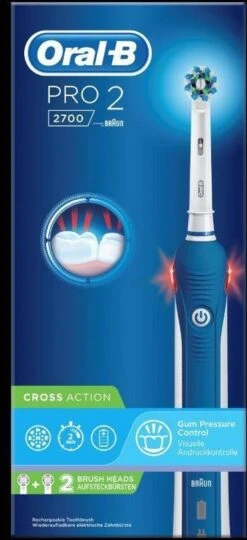 Oral B Oral-B Pro 2 2700 CrossAction - Elektrische Tandenborstel - Blauw, Wit -Lichaamsverzorging Winkel 549x1200 2
