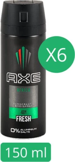 Axe Africa Bodyspray Deodorant - 6 X 150 Ml - Voordeelverpakking -Lichaamsverzorging Winkel 558x1200 1