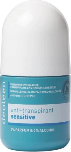 Deoleen Anti-transpirant - Roller Sensitive - Deodorant - 50 Ml