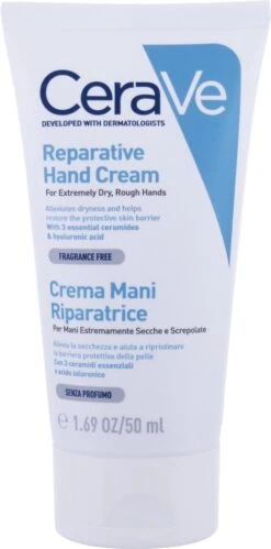 CeraVe - Reparative Handcream - Handcrème - Tegen Droge En Ruwe Handen - 50 Ml -Lichaamsverzorging Winkel 594x1200