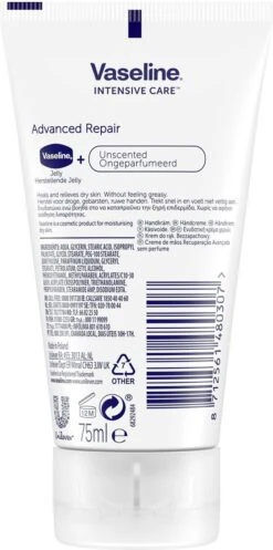 Vaseline® Vaseline Handcreme Advanced Repair - 6 X 75 Ml - Voordeelverpakking -Lichaamsverzorging Winkel 596x1200 1