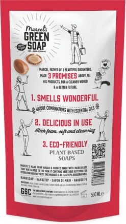 Marcel's Green Soap Handzeep Navulling Argan & Oudh - 500ML -Lichaamsverzorging Winkel 678x1200