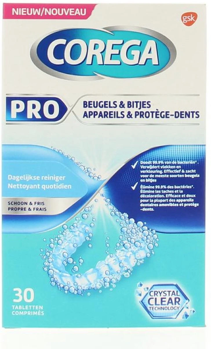 Corega Pro Beugels & Bitjes 30 Tabletten 9 Corega Pro Beugels & Bitjes 30 Tabletten - Afbeelding 7