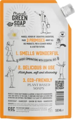 Marcel's Green Soap Handzeep Sinaasappel & Jasmijn Navulling - 6 X 500 Ml -Lichaamsverzorging Winkel 748x1200 2