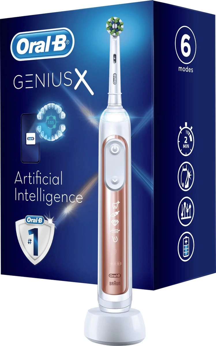 Oral B Oral-B Genius X Elektrische Tandenborstel Rosegold 6 Oral B Oral-B Genius X Elektrische Tandenborstel Rosegold - Afbeelding 4